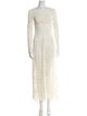 Paco Rabanne Bateau Neckline Long Dress