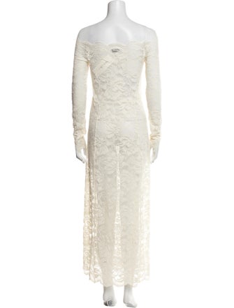 Paco Rabanne Bateau Neckline Long Dress