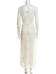 Paco Rabanne Bateau Neckline Long Dress