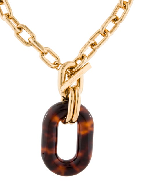 Paco Rabanne Resin XL Link Tartaruga Necklace