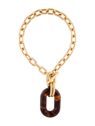Paco Rabanne Resin XL Link Tartaruga Necklace