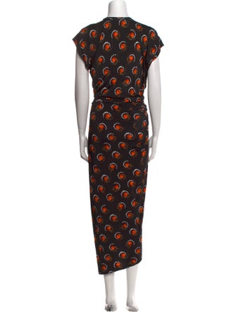 Paco Rabanne Printed Long Dress