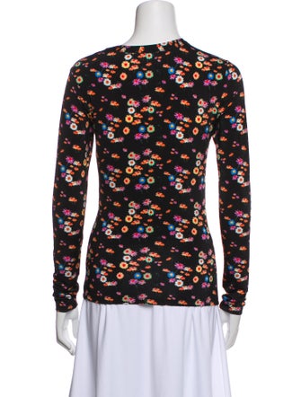 Paco Rabanne Floral Print Crew Neck Top
