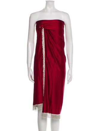 Paco Rabanne Strapless Knee-Length Dress