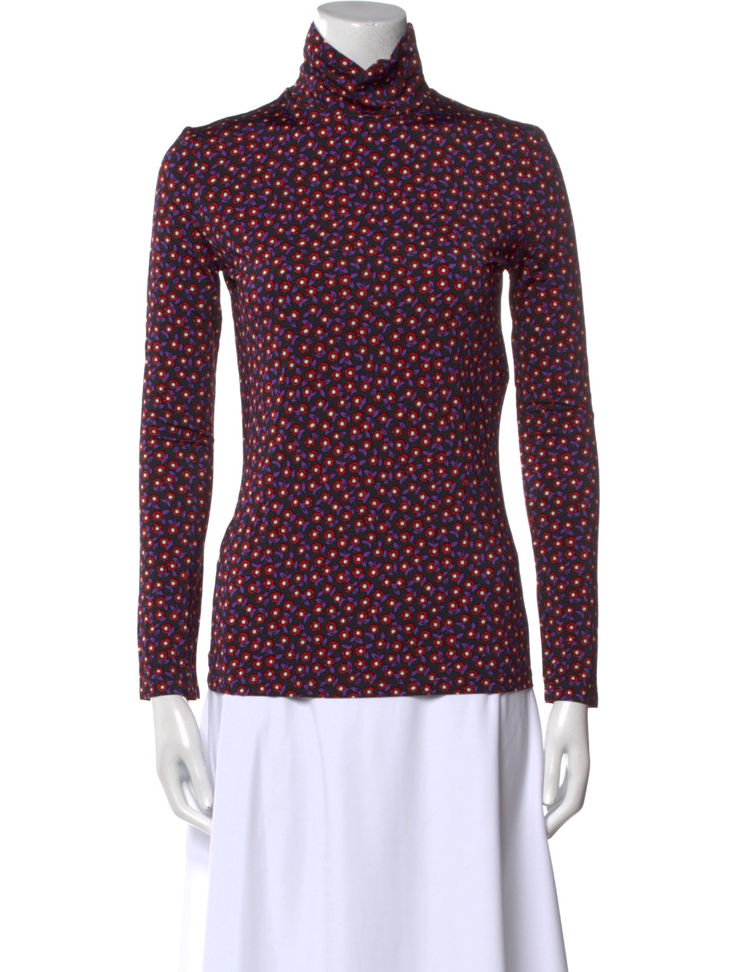 Paco Rabanne Printed Turtleneck Top