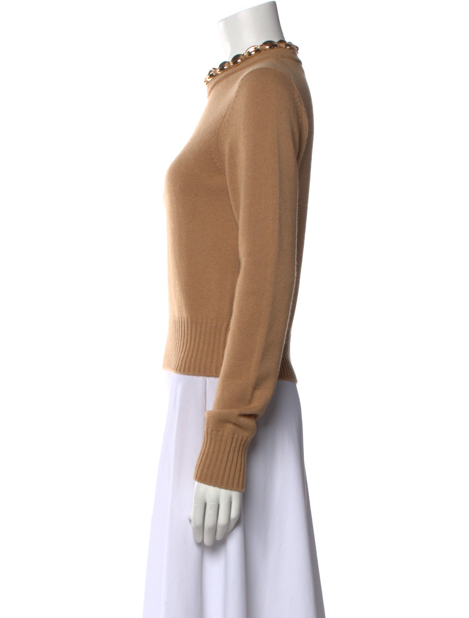 Paco Rabanne Merino Wool Mock Neck Sweater