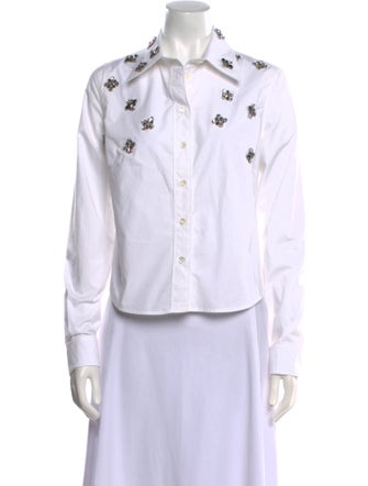 Paco Rabanne Long Sleeve Button-Up Top