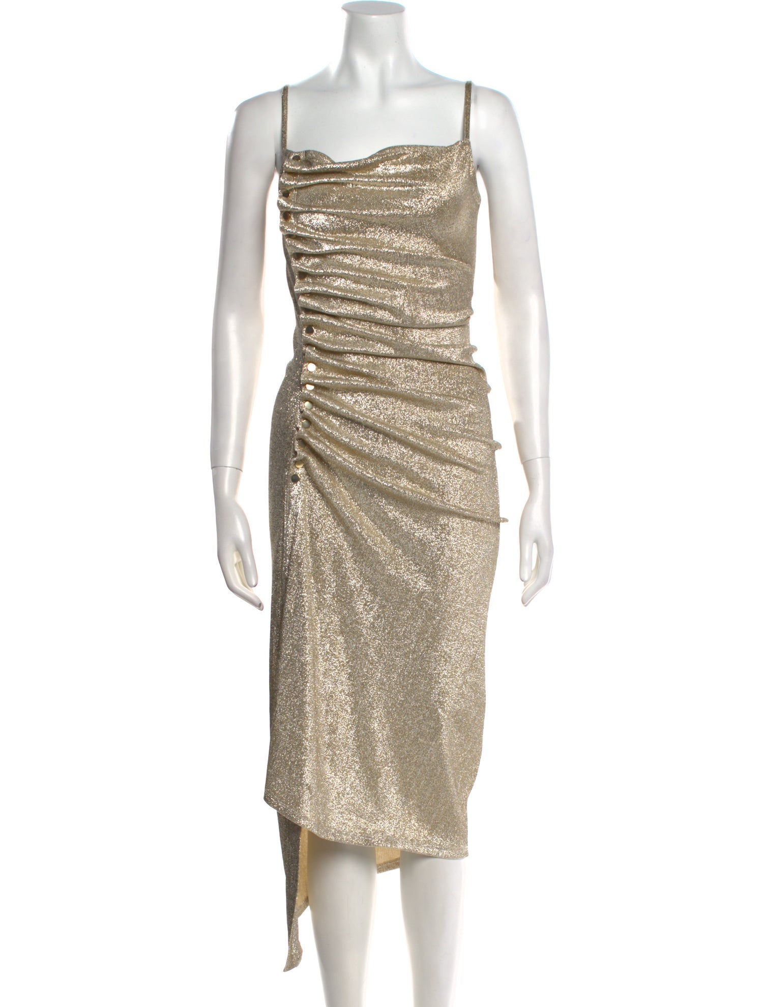 Paco Rabanne Square Neckline Midi Length Dress