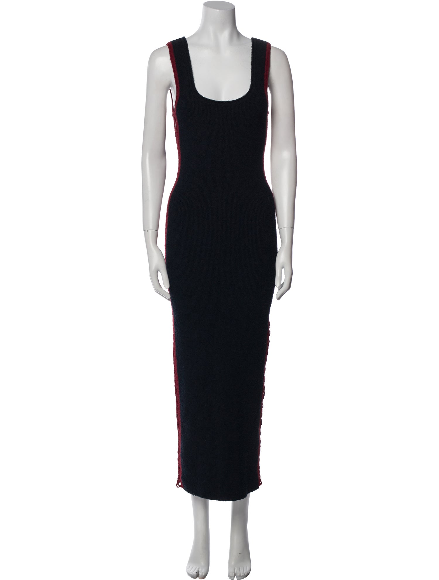Paco Rabanne Scoop Neck Long Dress