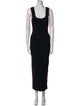 Paco Rabanne Scoop Neck Long Dress