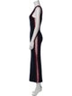 Paco Rabanne Scoop Neck Long Dress