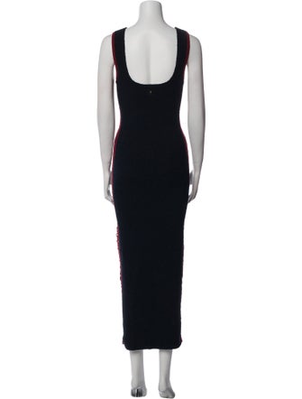 Paco Rabanne Scoop Neck Long Dress