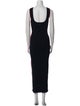 Paco Rabanne Scoop Neck Long Dress