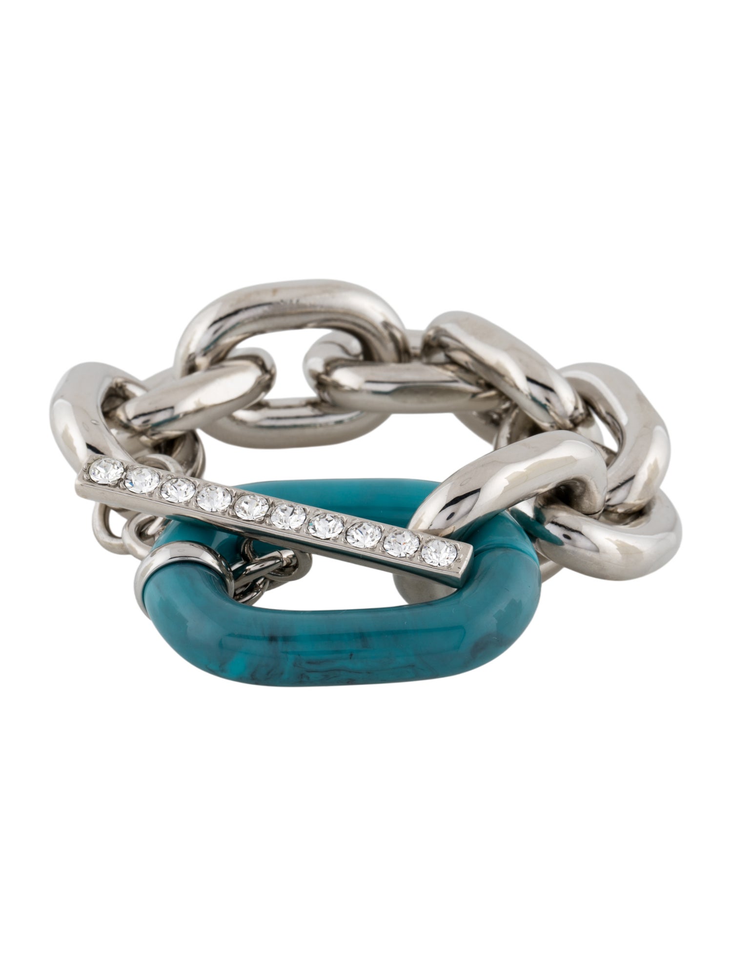 Paco Rabanne Crystal & Enamel XL Link Bracelet