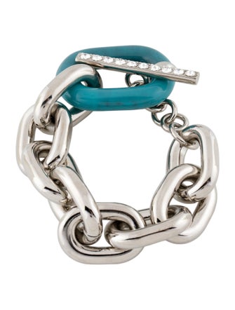 Paco Rabanne Crystal & Enamel XL Link Bracelet