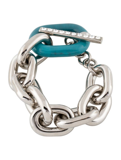Paco Rabanne Crystal & Enamel XL Link Bracelet
