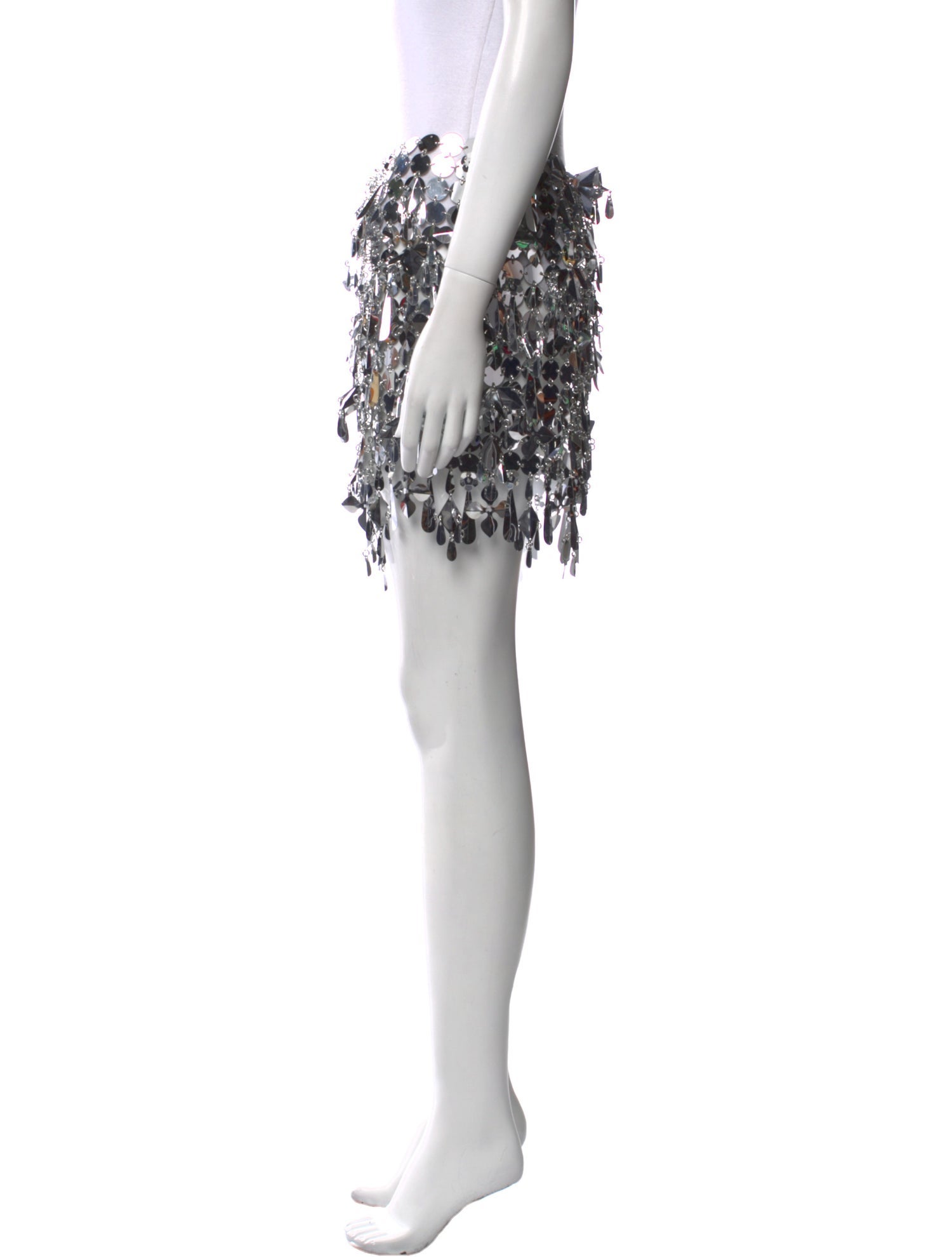 Paco Rabanne Chain-Link Accents Mini Skirt w/ Tags