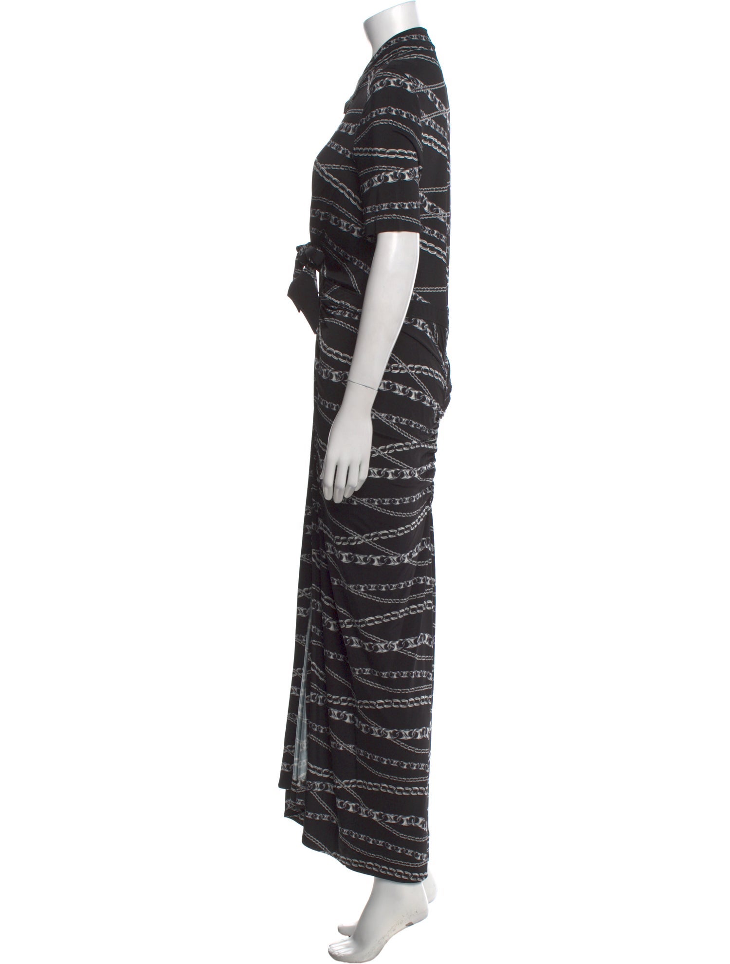 Paco Rabanne Striped Long Dress