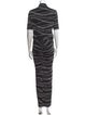 Paco Rabanne Striped Long Dress