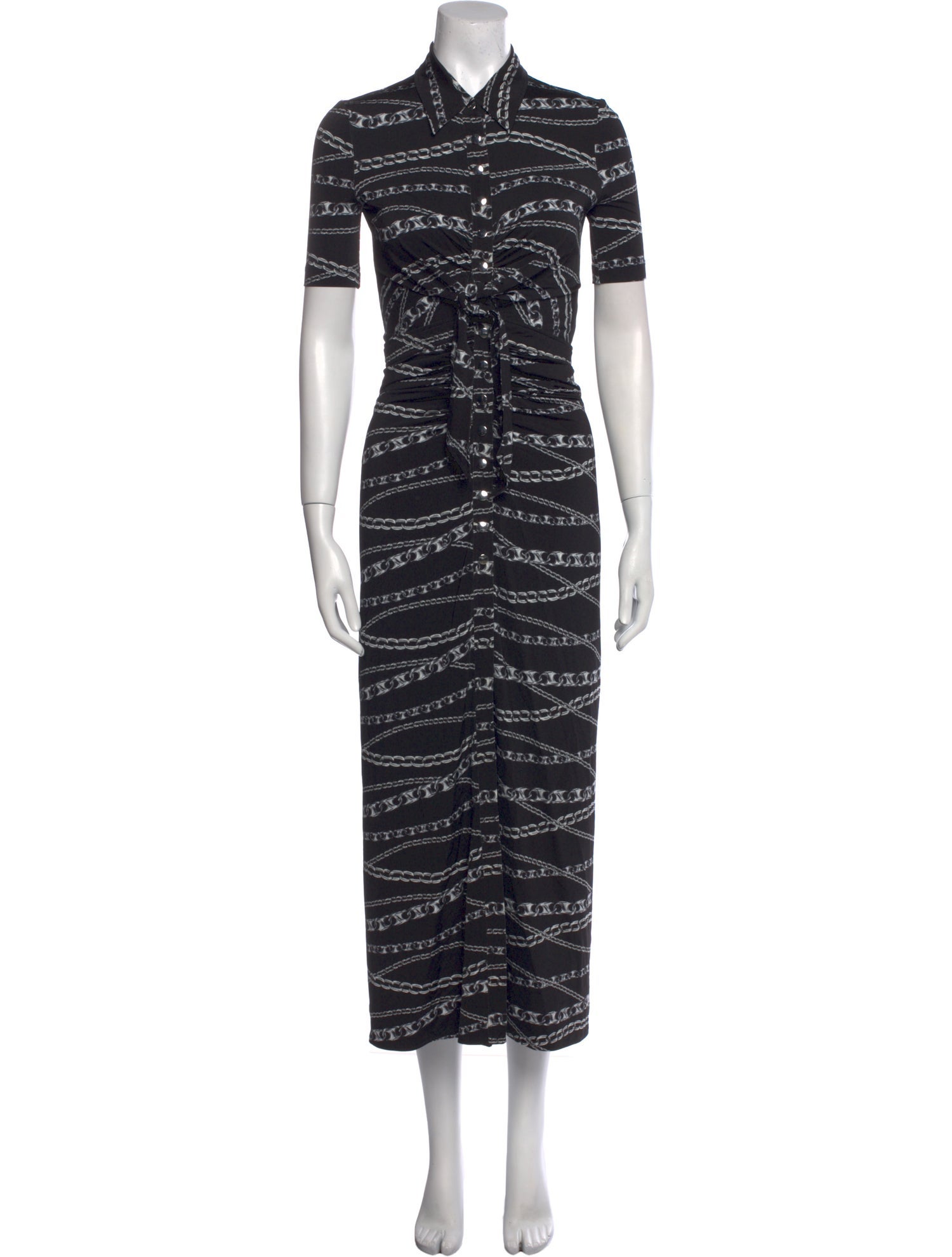 Paco Rabanne Striped Long Dress