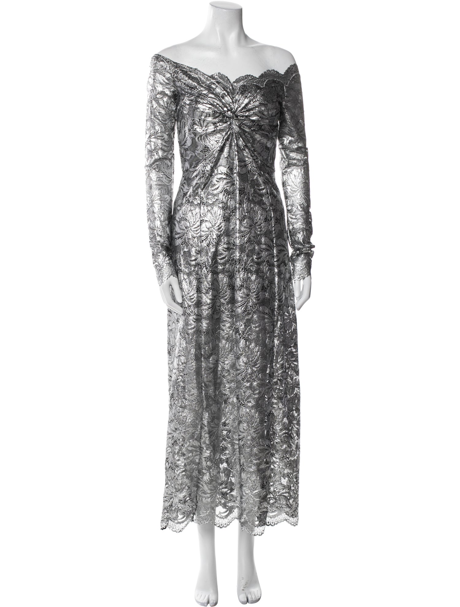 Paco Rabanne Off-The-Shoulder Long Dress