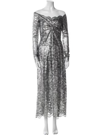 Paco Rabanne Off-The-Shoulder Long Dress