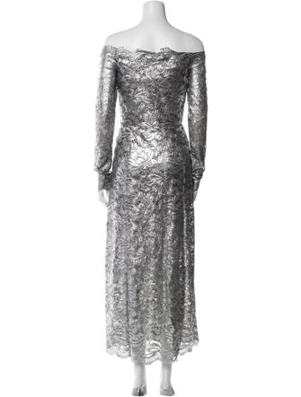 Paco Rabanne Off-The-Shoulder Long Dress