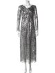 Paco Rabanne V-Neck Long Dress