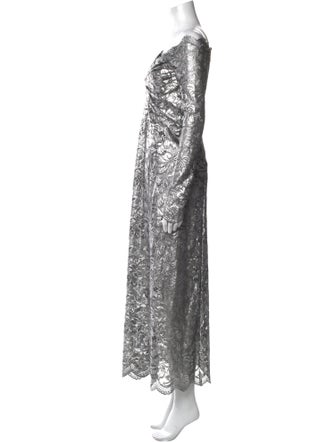 Paco Rabanne V-Neck Long Dress