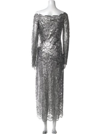 Paco Rabanne V-Neck Long Dress