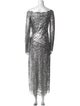 Paco Rabanne V-Neck Long Dress