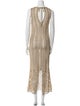 Paco Rabanne Scoop Neck Long Dress