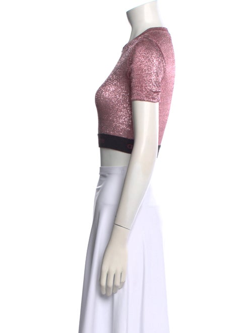 Paco Rabanne Crew Neck Short Sleeve Crop Top