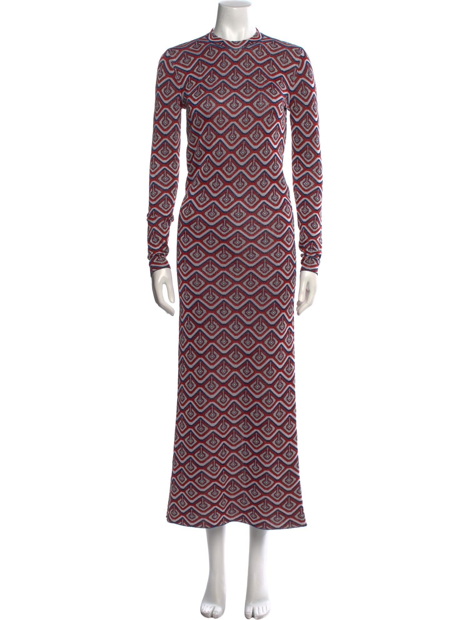 Paco Rabanne Printed Long Dress