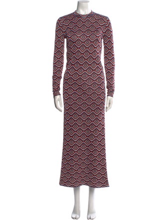 Paco Rabanne Printed Long Dress