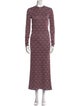 Paco Rabanne Printed Long Dress