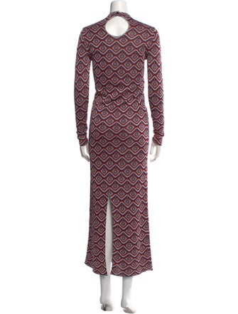 Paco Rabanne Printed Long Dress