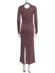 Paco Rabanne Printed Long Dress