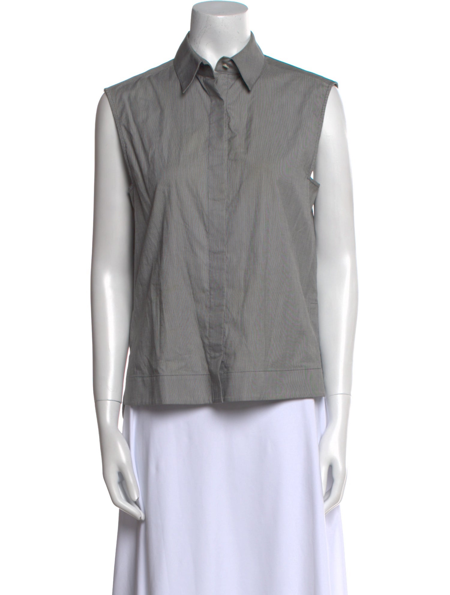 Paco Rabanne Sleeveless Button-Up Top