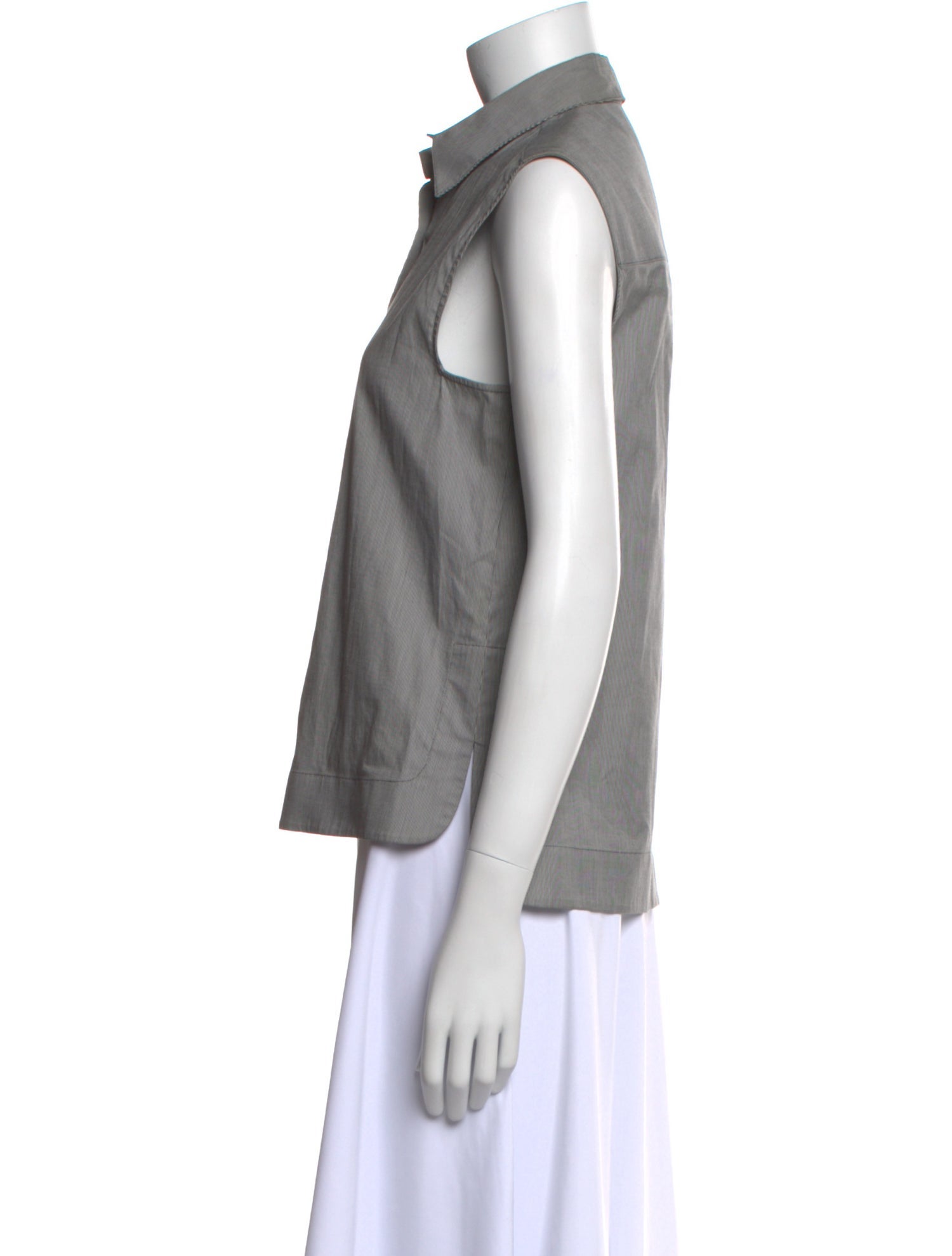 Paco Rabanne Sleeveless Button-Up Top