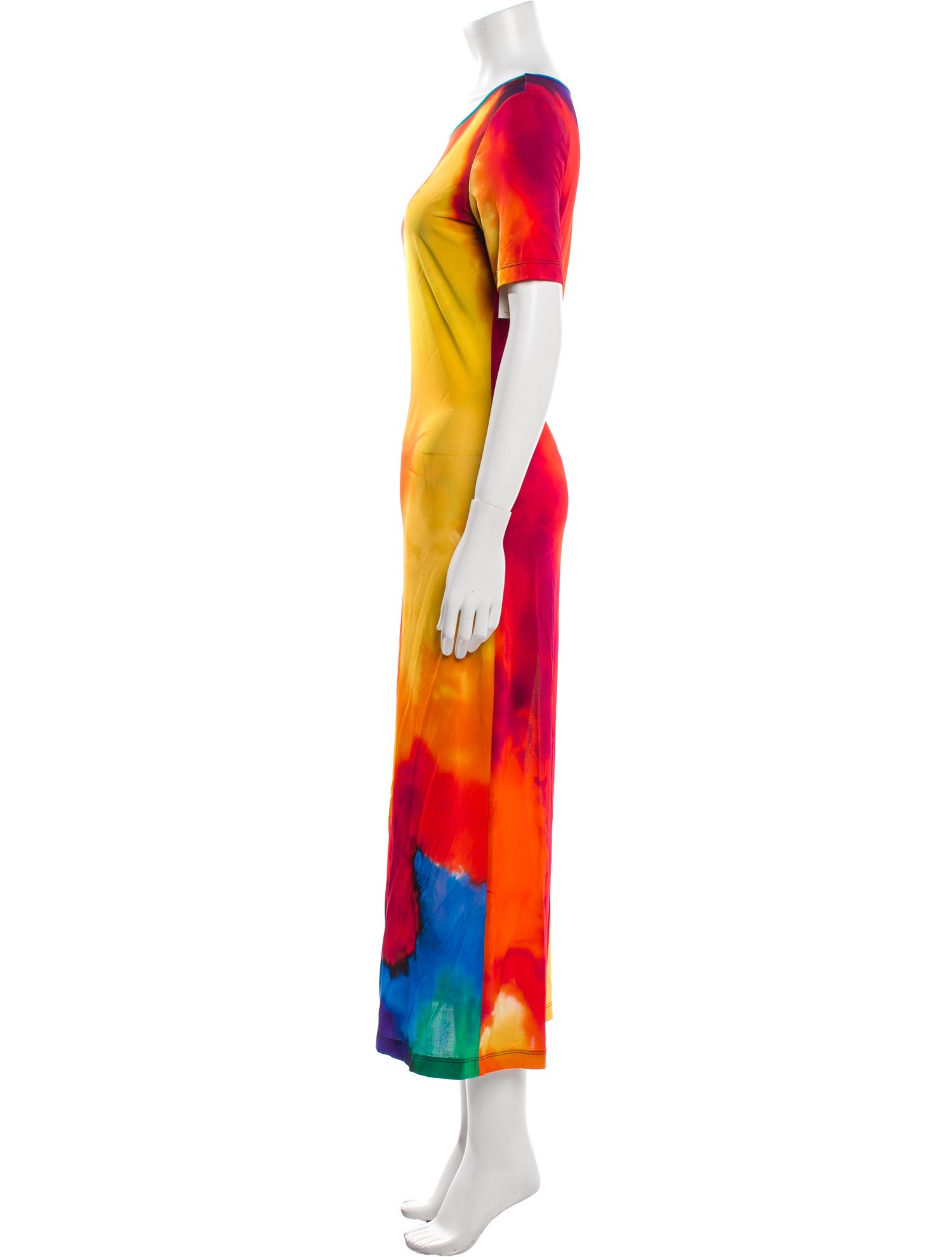 Paco Rabanne Tie-Dye Print Long Dress