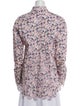 Paco Rabanne Floral Print Long Sleeve Button-Up Top