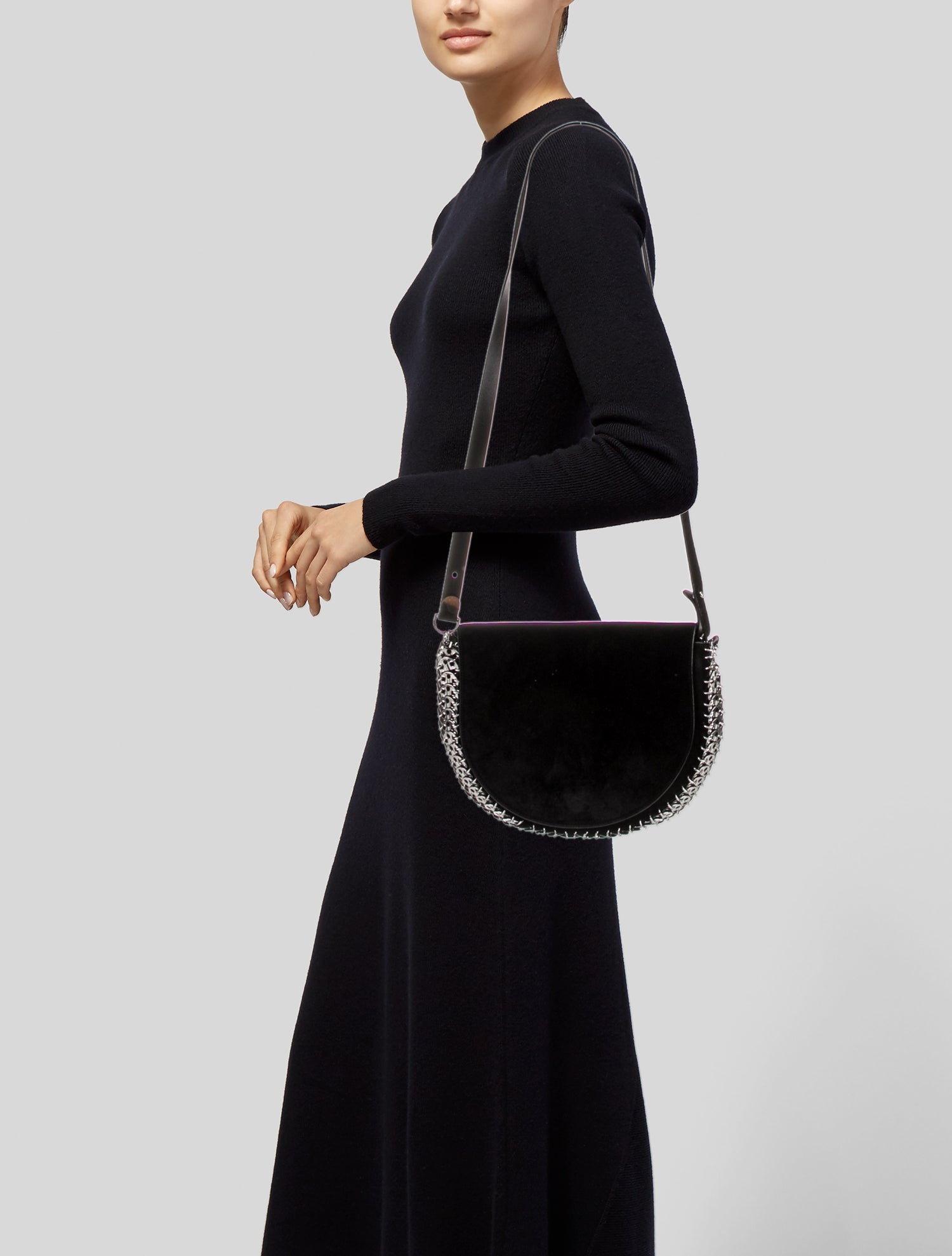 Paco Rabanne Suede Shoulder Bag