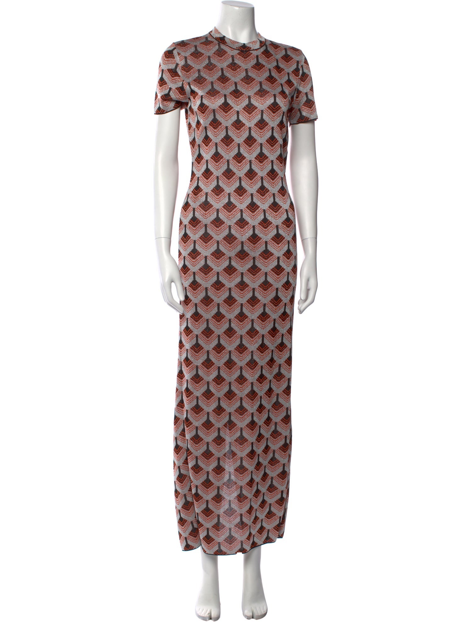 Paco Rabanne Printed Long Dress