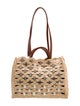 Paco Rabanne Raffia Top Handle Bag