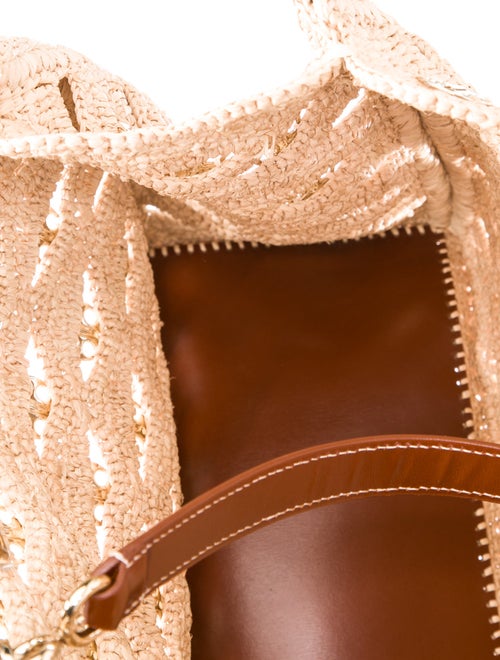 Paco Rabanne Raffia Top Handle Bag