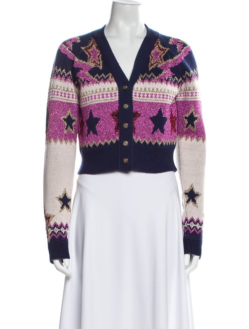 Paco Rabanne Striped V-Neck Sweater