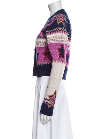 Paco Rabanne Striped V-Neck Sweater