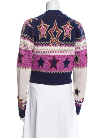 Paco Rabanne Striped V-Neck Sweater