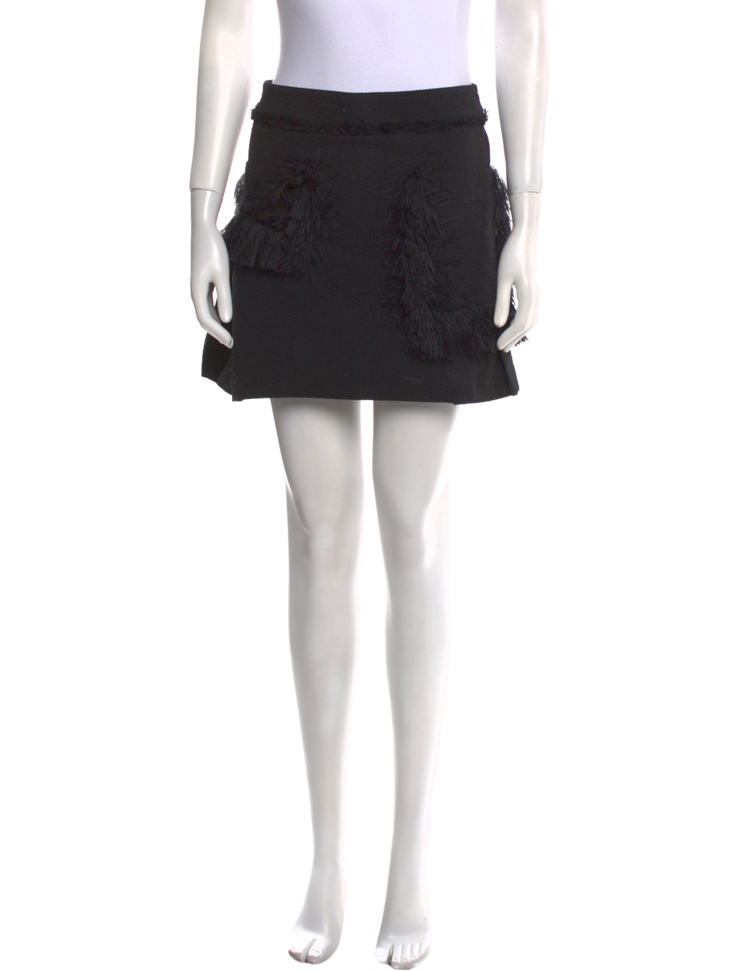Paco Rabanne Fringe Trim Accent Mini Skirt
